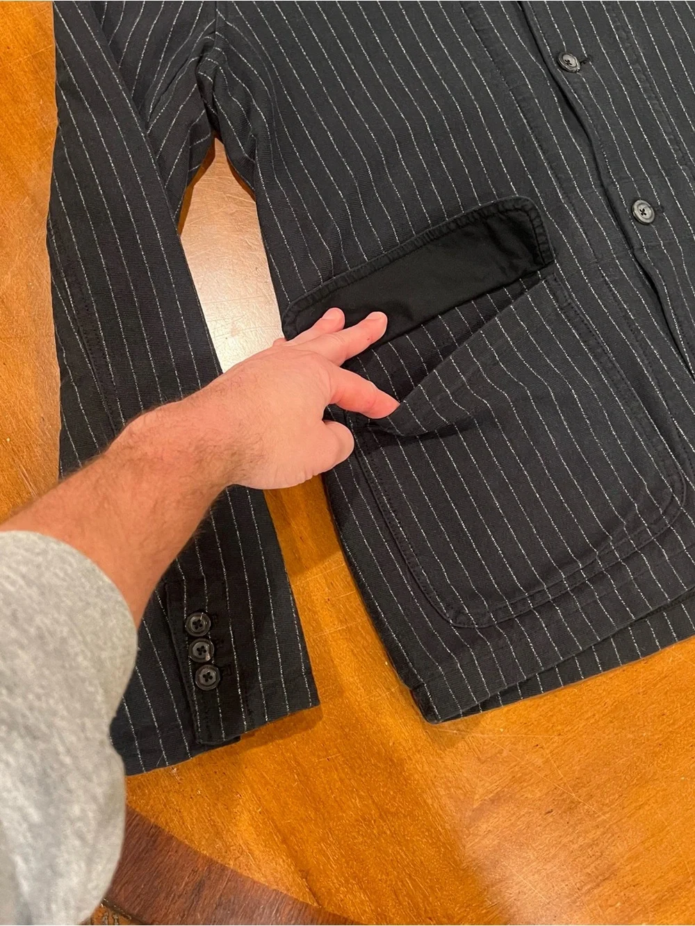 NWT Ralph Lauren Cotton Knit Striped 3-Button Unstructured Blazer Flatiron Large